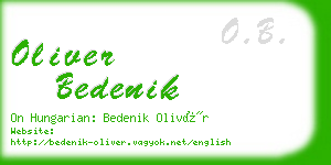 oliver bedenik business card